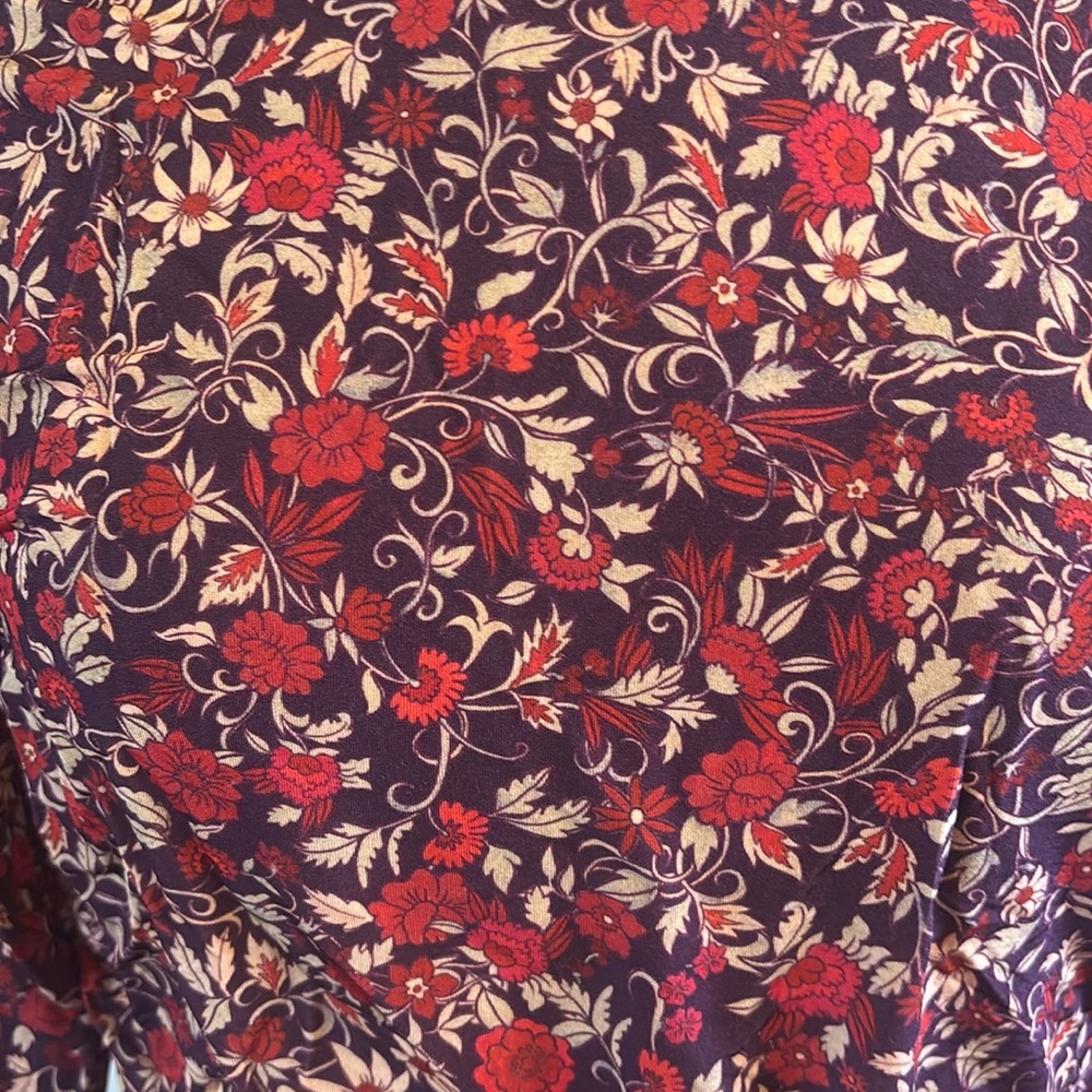 Anthropologie Farm Rio Chelsea Garden Long Sleeve Blouse ruched sides. - Picture 2 of 5